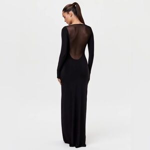 Naked Wardrobe Hourglass Mesh Back Maxi Dress